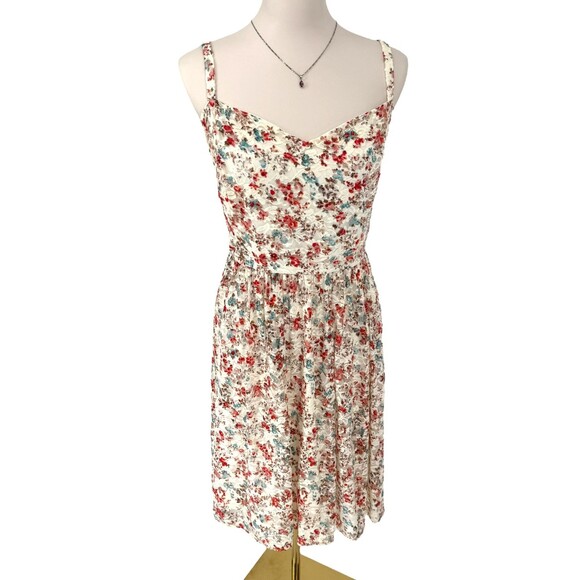 Torrid Lace Dress 3X 22 24 White Floral Overlay Sweetheart Neck Lined Ditsy EUC - Picture 8 of 16